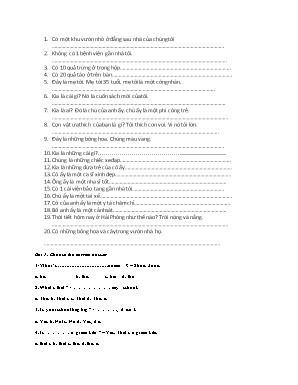 Bài tập Tiếng Anh Khối 3
